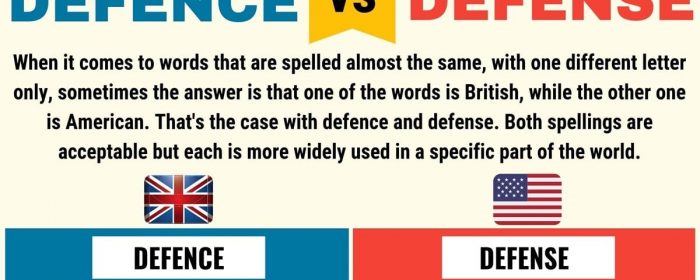 Defence，Defense有什麼區別，怎麼使用
