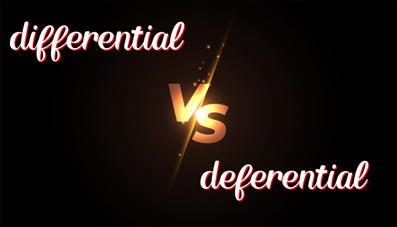 英語單詞differential 與 deferential的區別