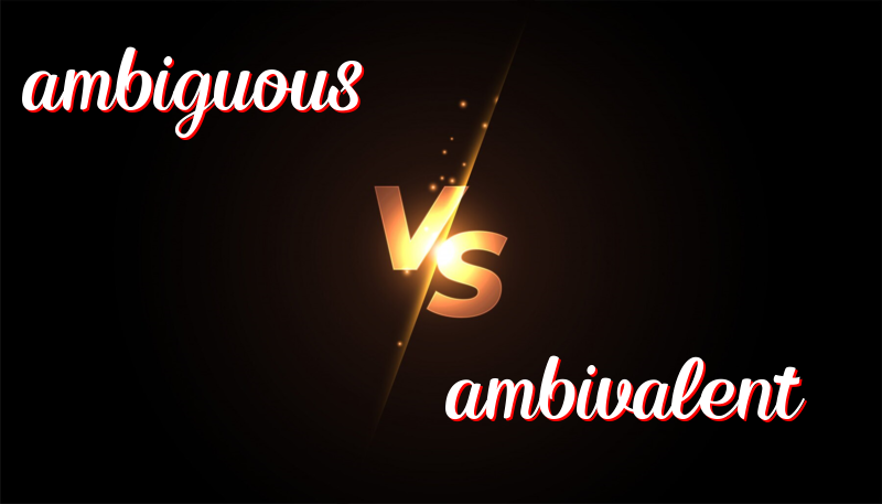 The Difference Between Ambiguous and Ambivalent