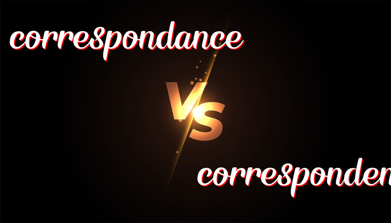 Understanding the Difference Between Correspondance and Correspondence