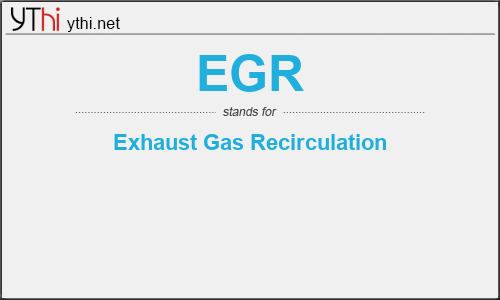 What does EGR mean? What is the full form of EGR?