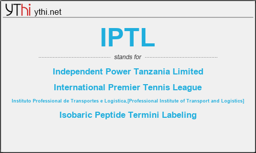 What does IPTL mean? What is the full form of IPTL?