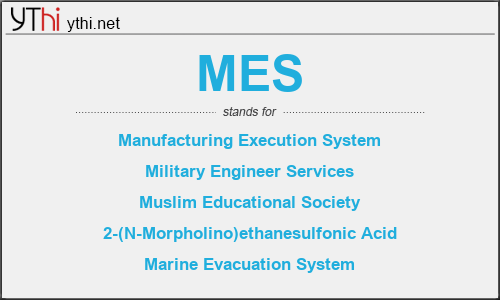 What does MES mean? What is the full form of MES?