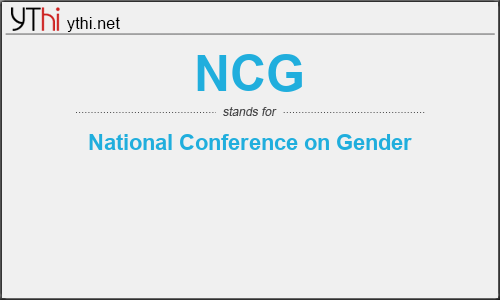 What does NCG mean? What is the full form of NCG?