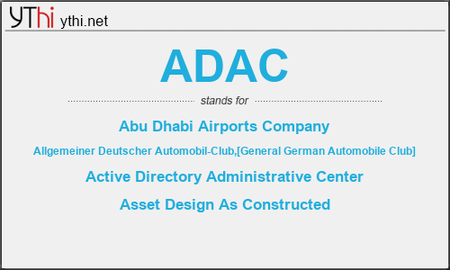 What does ADAC mean? What is the full form of ADAC?