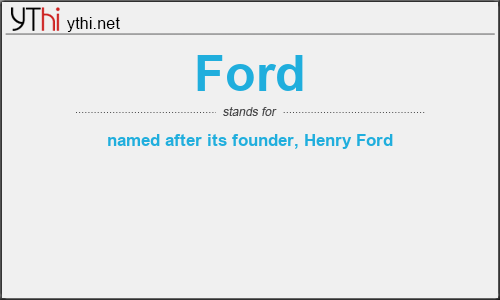 What does FORD mean? What is the full form of FORD?