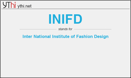 What does INIFD mean? What is the full form of INIFD?