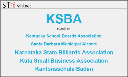 What does KSBA mean? What is the full form of KSBA?