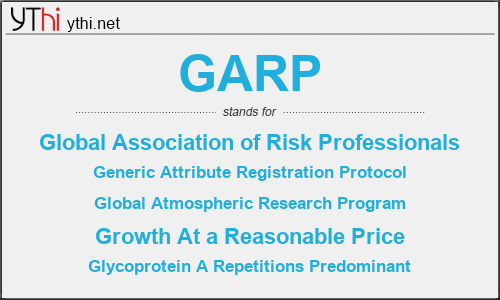 What does GARP mean? What is the full form of GARP?