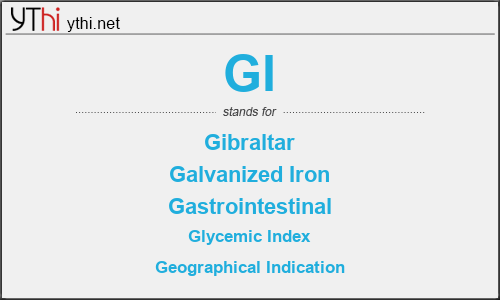 What does GI mean? What is the full form of GI?