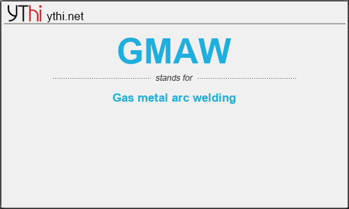 What does GMAW mean? What is the full form of GMAW?