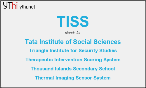 What does TISS mean? What is the full form of TISS?