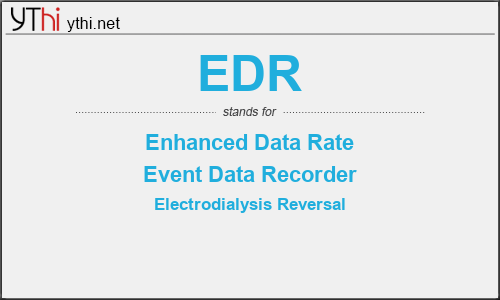 What does EDR mean? What is the full form of EDR?