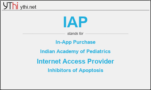 What does IAP mean? What is the full form of IAP?