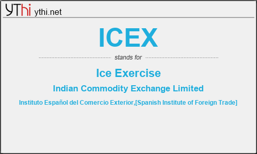 What does ICEX mean? What is the full form of ICEX?