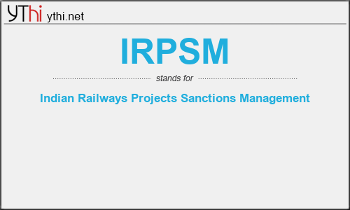 What does IRPSM mean? What is the full form of IRPSM?