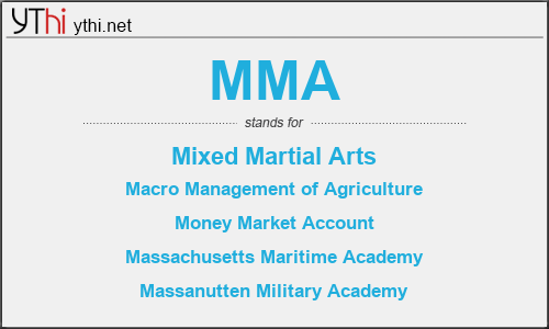 What Does The Abbreviation Mma Mean MMA ZONE