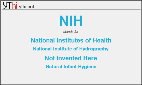 What does NIH mean? What is the full form of NIH?