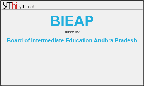 What does BIEAP mean? What is the full form of BIEAP?