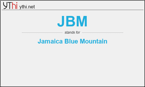 What does JBM mean? What is the full form of JBM?