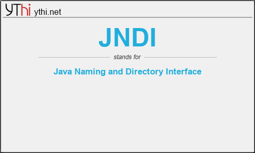 What does JNDI mean? What is the full form of JNDI?