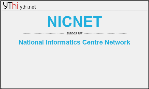 What does NICNET mean? What is the full form of NICNET?