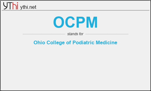 What does OCPM mean? What is the full form of OCPM?