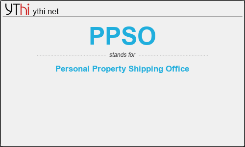 What does PPSO mean? What is the full form of PPSO?