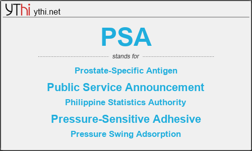 What does PSA mean? What is the full form of PSA?