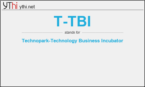 What does T-TBI mean? What is the full form of T-TBI?