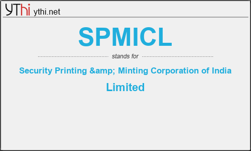 What does SPMICL mean? What is the full form of SPMICL?