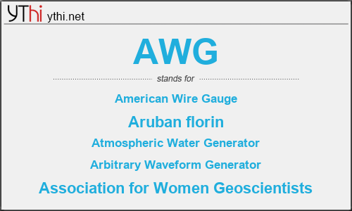 What does AWG mean? What is the full form of AWG?