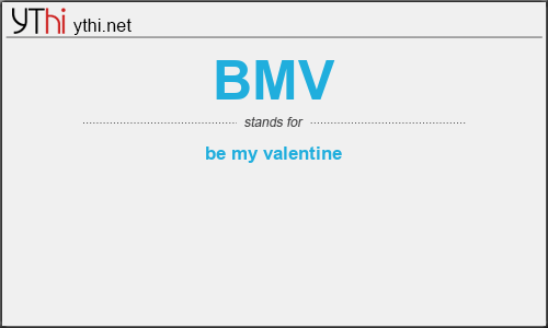 What does BMV mean? What is the full form of BMV?