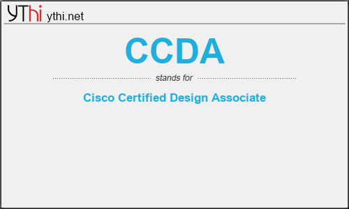 What does CCDA mean? What is the full form of CCDA?