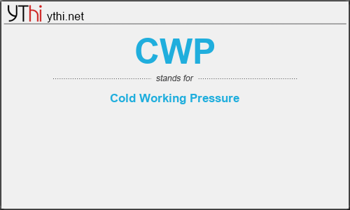 What does CWP mean? What is the full form of CWP?