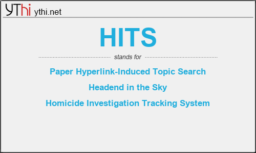 What does HITS mean? What is the full form of HITS?