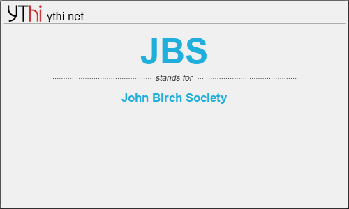 What does JBS mean? What is the full form of JBS?