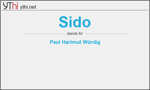 What does SIDO mean? What is the full form of SIDO?