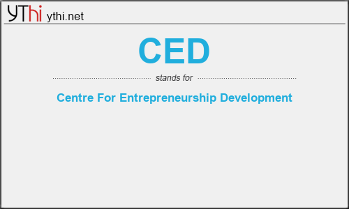 What does CED mean? What is the full form of CED?