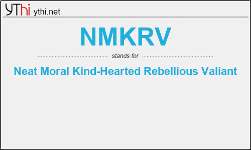 What does NMKRV mean? What is the full form of NMKRV?