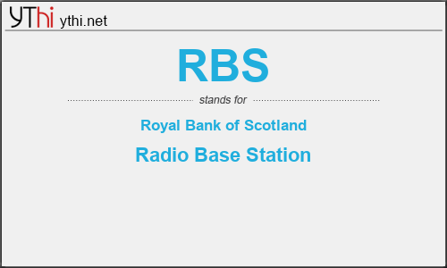 What does RBS mean? What is the full form of RBS?