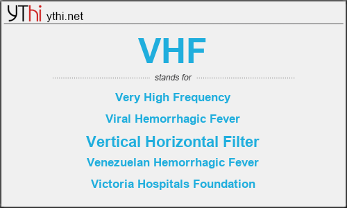What does VHF mean? What is the full form of VHF?