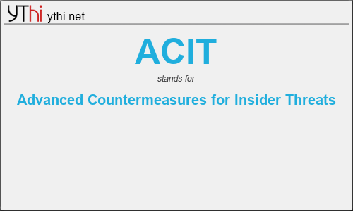 What does ACIT mean? What is the full form of ACIT?