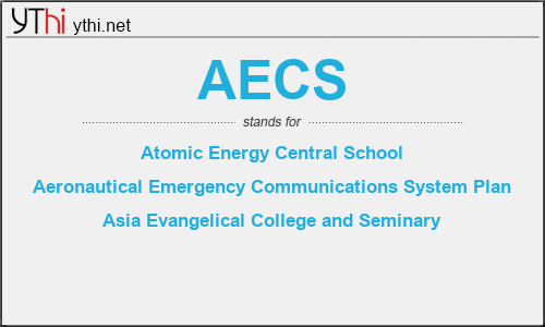What does AECS mean? What is the full form of AECS?