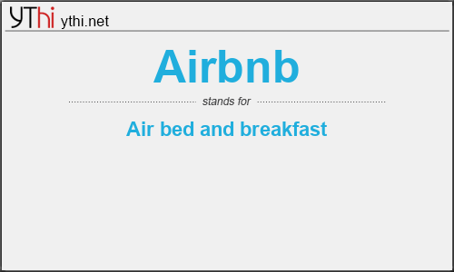 What does AIRBNB mean? What is the full form of AIRBNB?