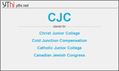 What does CJC mean? What is the full form of CJC?