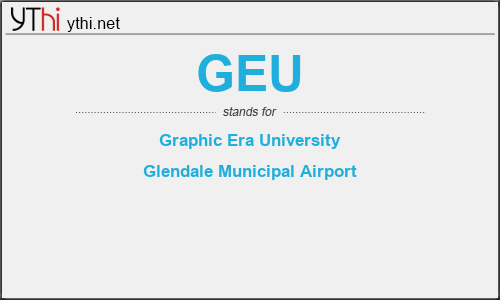 What does GEU mean? What is the full form of GEU?