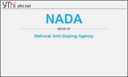 What does NADA mean? What is the full form of NADA?