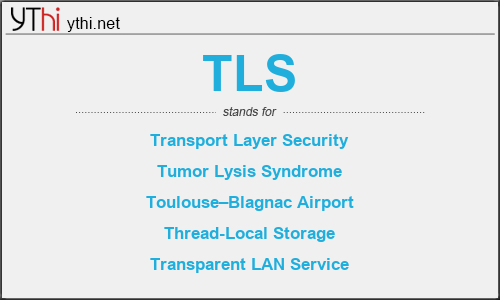 What does TLS mean? What is the full form of TLS?