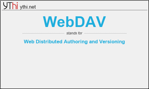 What does WEBDAV mean? What is the full form of WEBDAV?